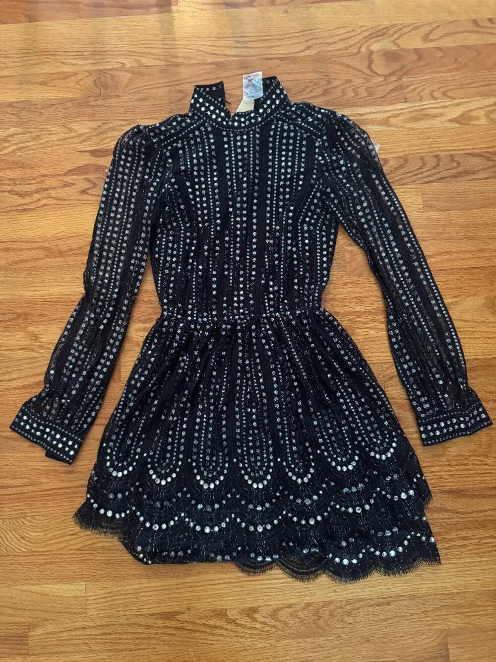 MICHAEL Michael Kors Black Sequin Lace Mini Dress (NEW w/ TAGS)